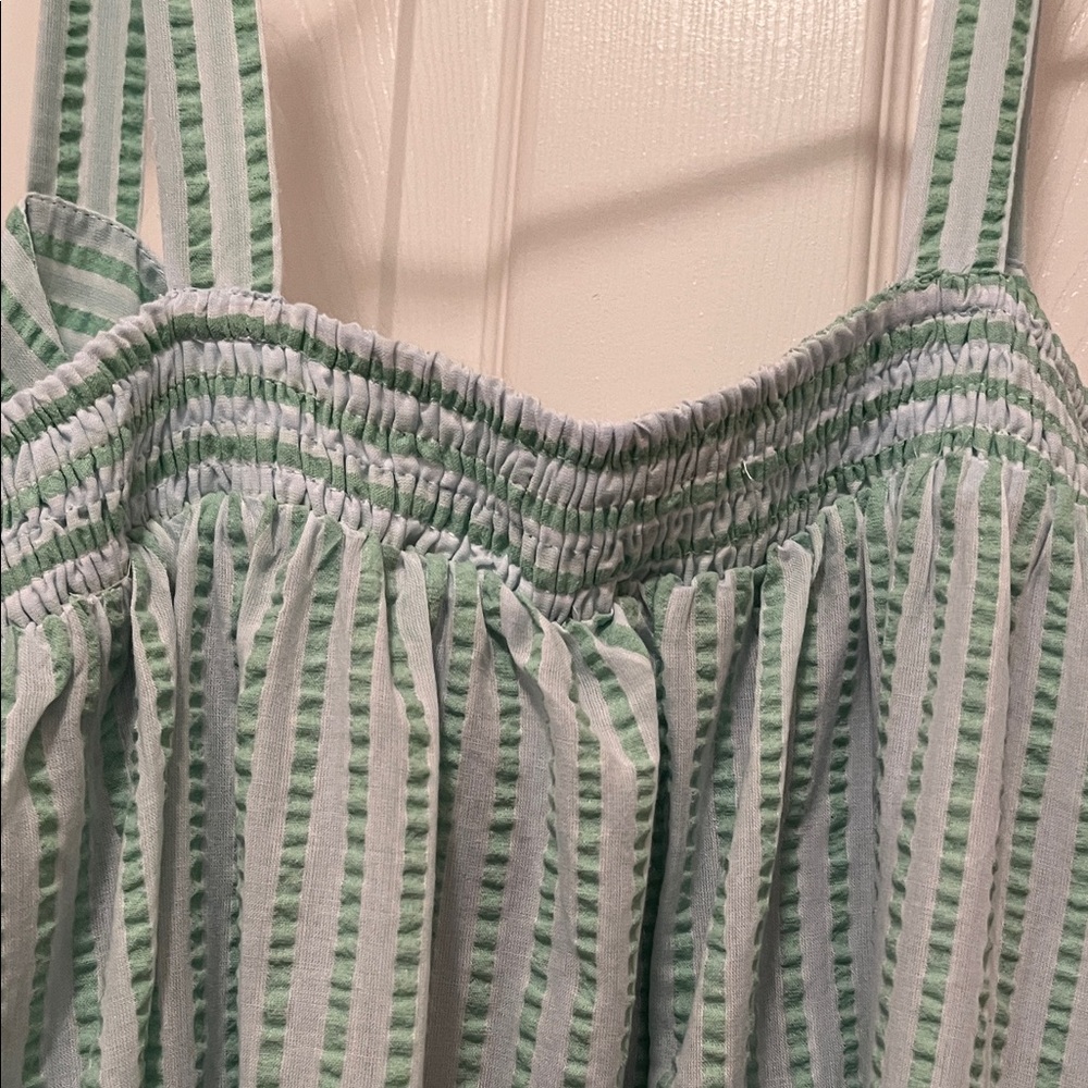 Altar'd State Mint Green Striped Tiered Dress l - Picture 5 of 5